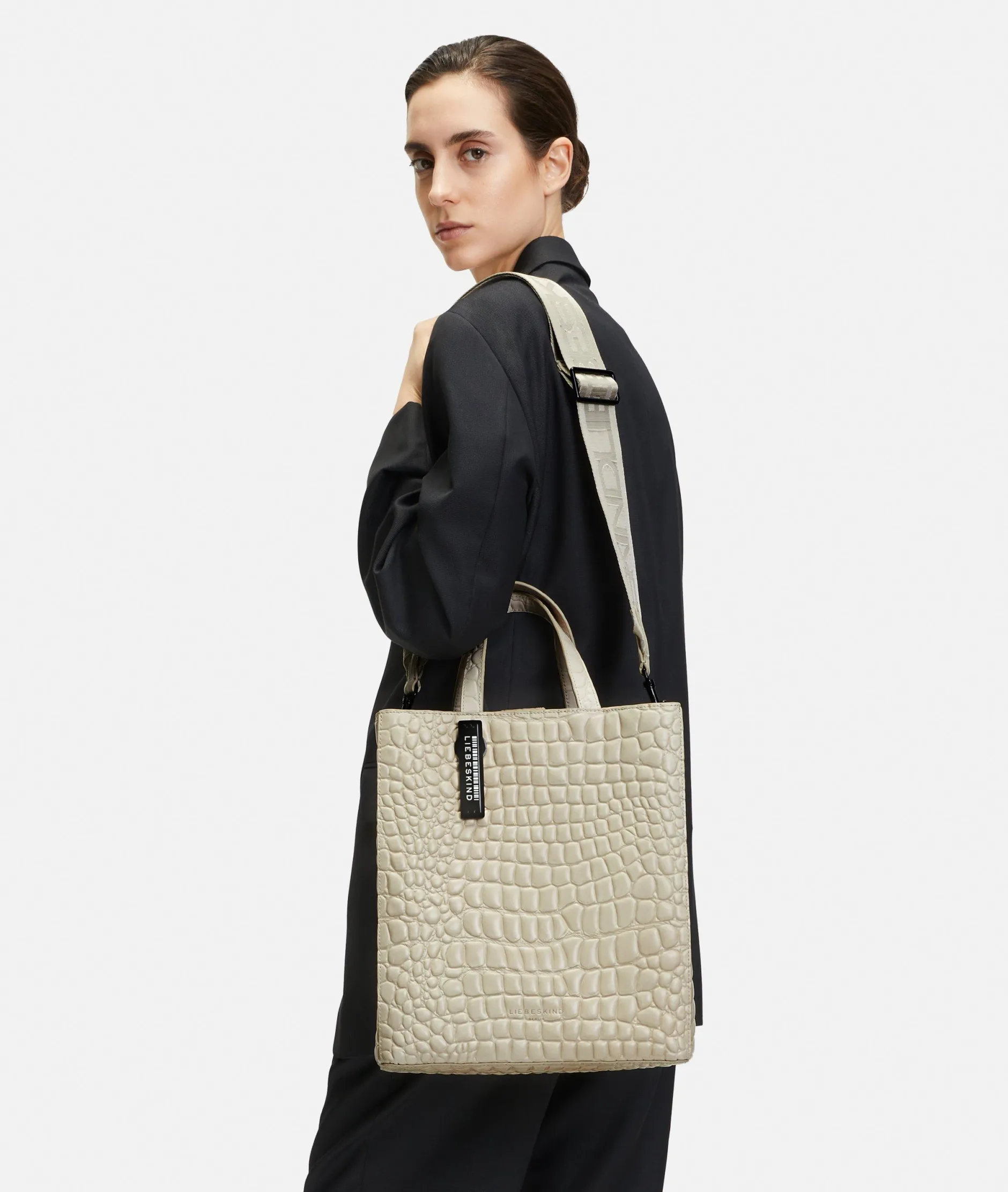 LIEBESKIND BERLIN Kroko Paper Bag Tote M
